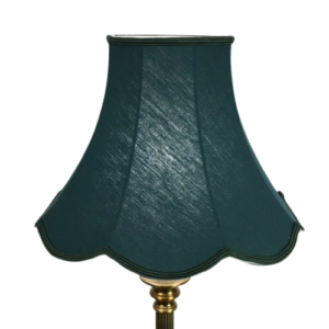Dark Green Retro Lampshade with Vintage Trim