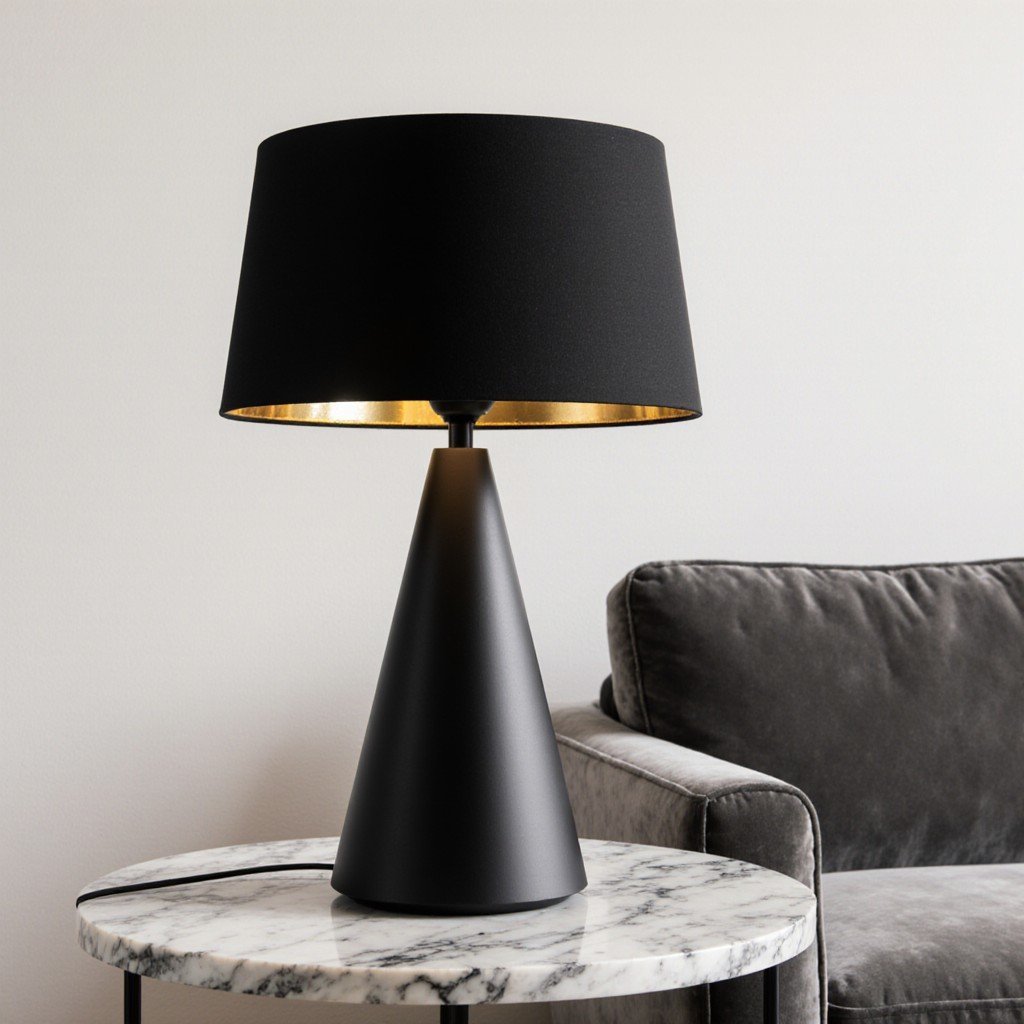 Luxury Modern Black & Gold Lampshade - Image 3